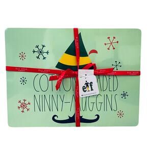 Rae Dunn ELF Christmas Cotton Headed Ninny Muggins Cork Backed Placemat Set of 4
